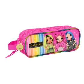 Dvigubas penalas Rainbow High Fuksija (21 x 8 x 6 cm)